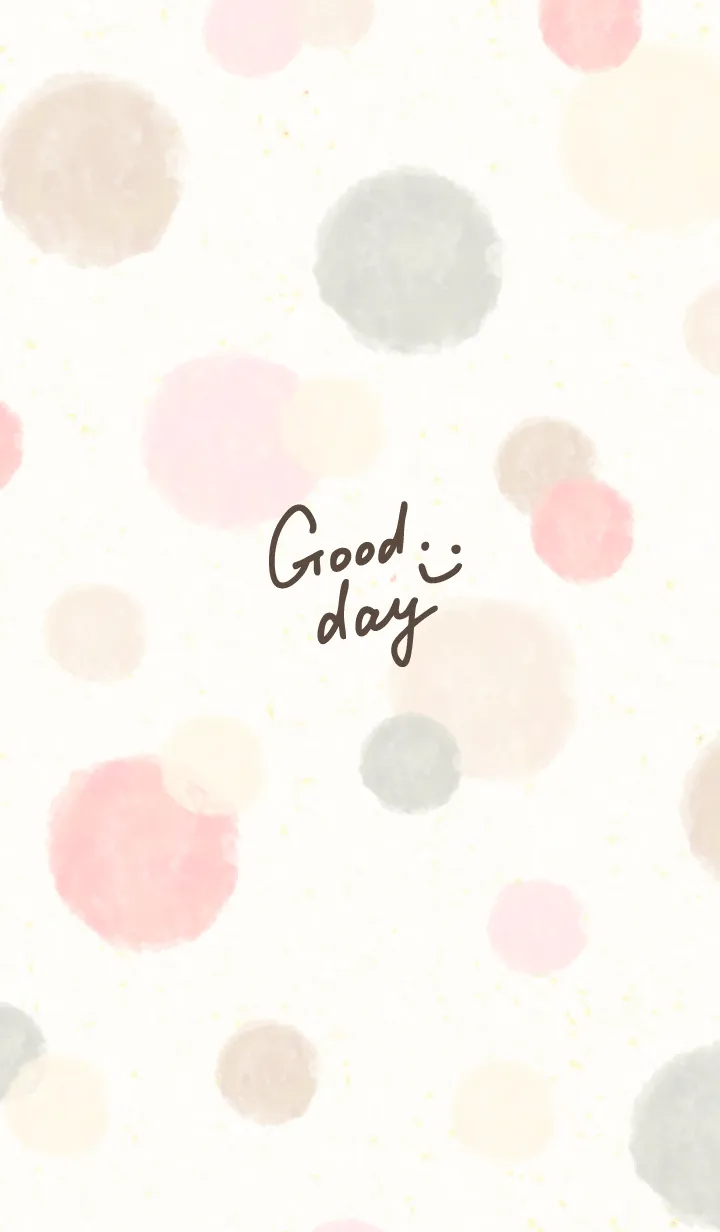 [LINE着せ替え] 丸 水彩 ピンク6の画像1