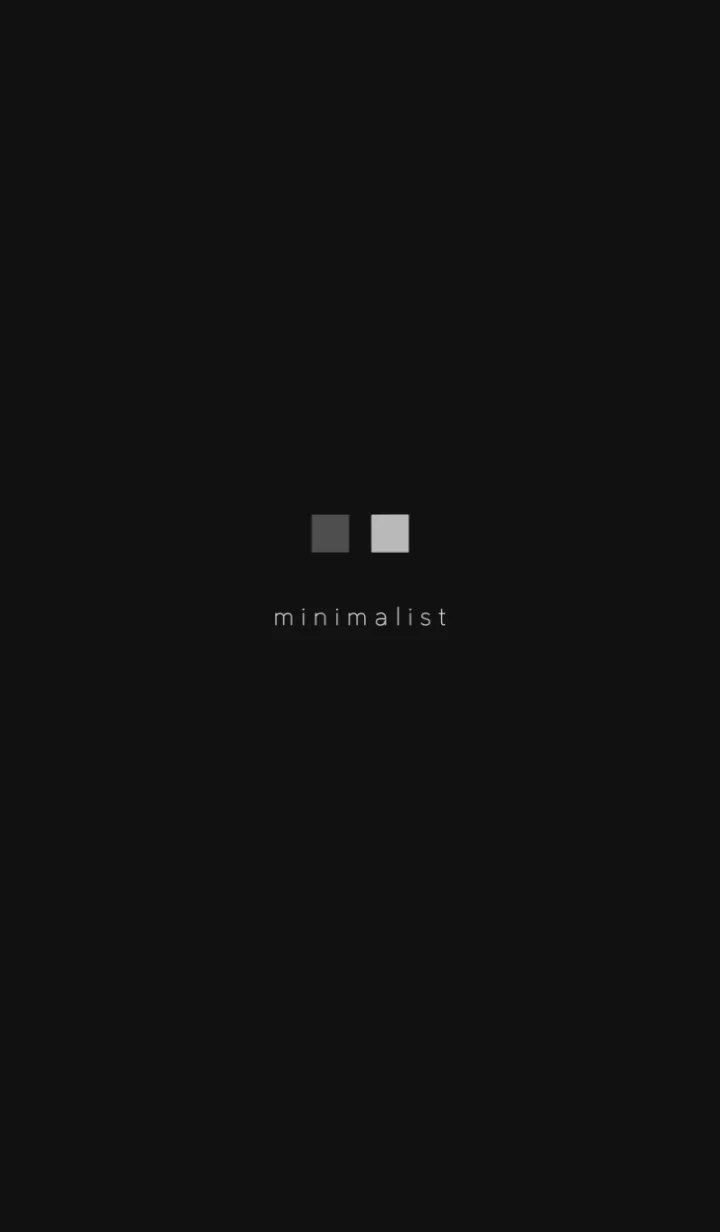 [LINE着せ替え] Minimalist Square  #blackの画像1