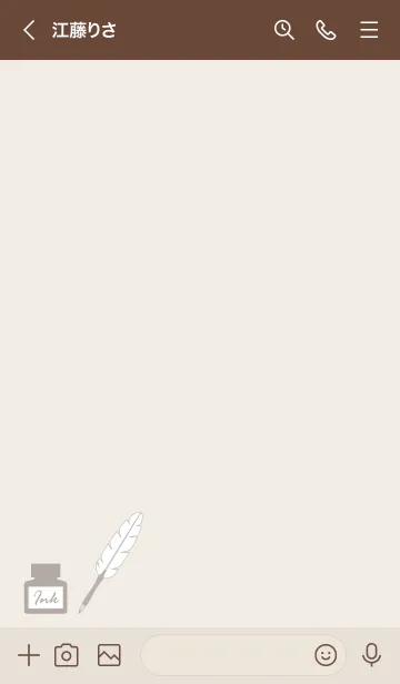 [LINE着せ替え] Quill Pen[Brown]の画像3