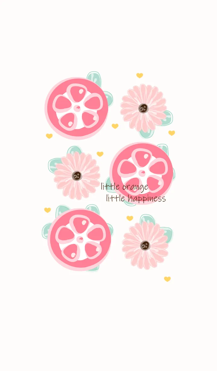[LINE着せ替え] Orange & Pink flower 12の画像1