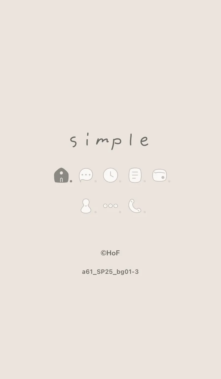 [LINE着せ替え] a61.25_ベージュ1-3の画像1