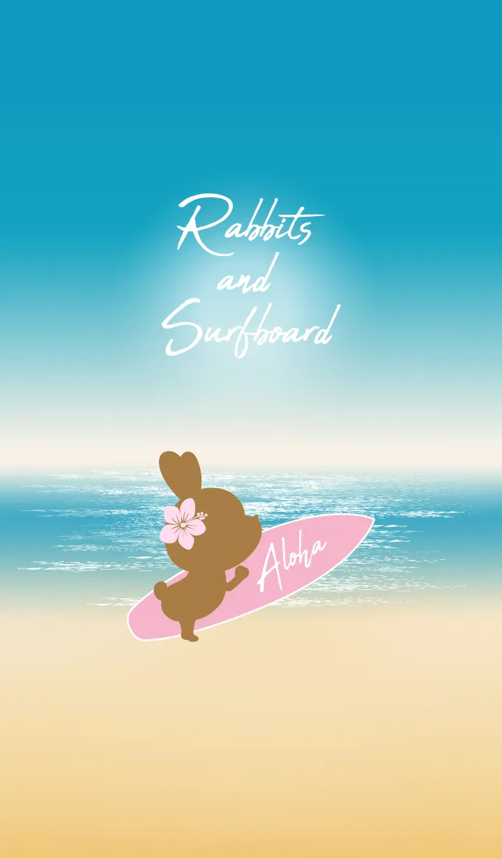 [LINE着せ替え] Rabbits and Surfboard 12の画像1
