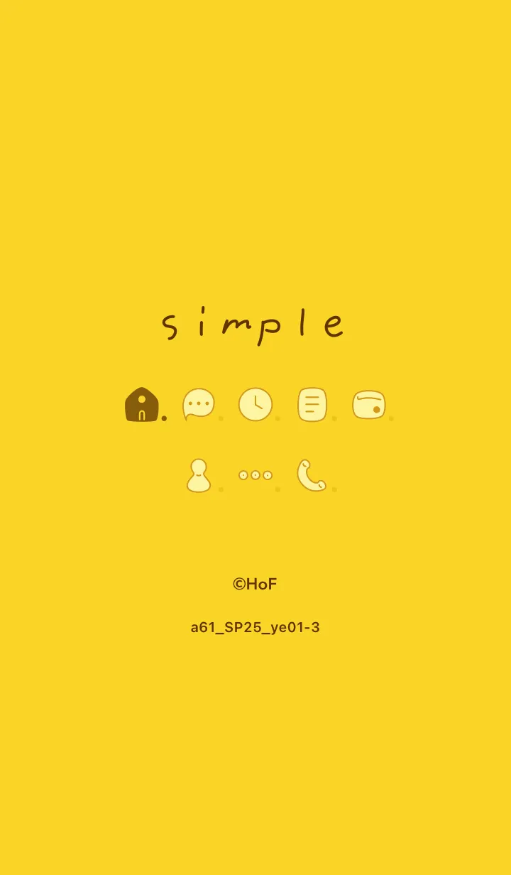 [LINE着せ替え] a61.25_イエロー1-3の画像1