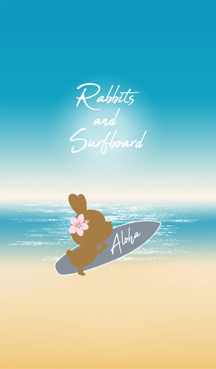 [LINE着せ替え] Rabbits and Surfboard 13の画像1
