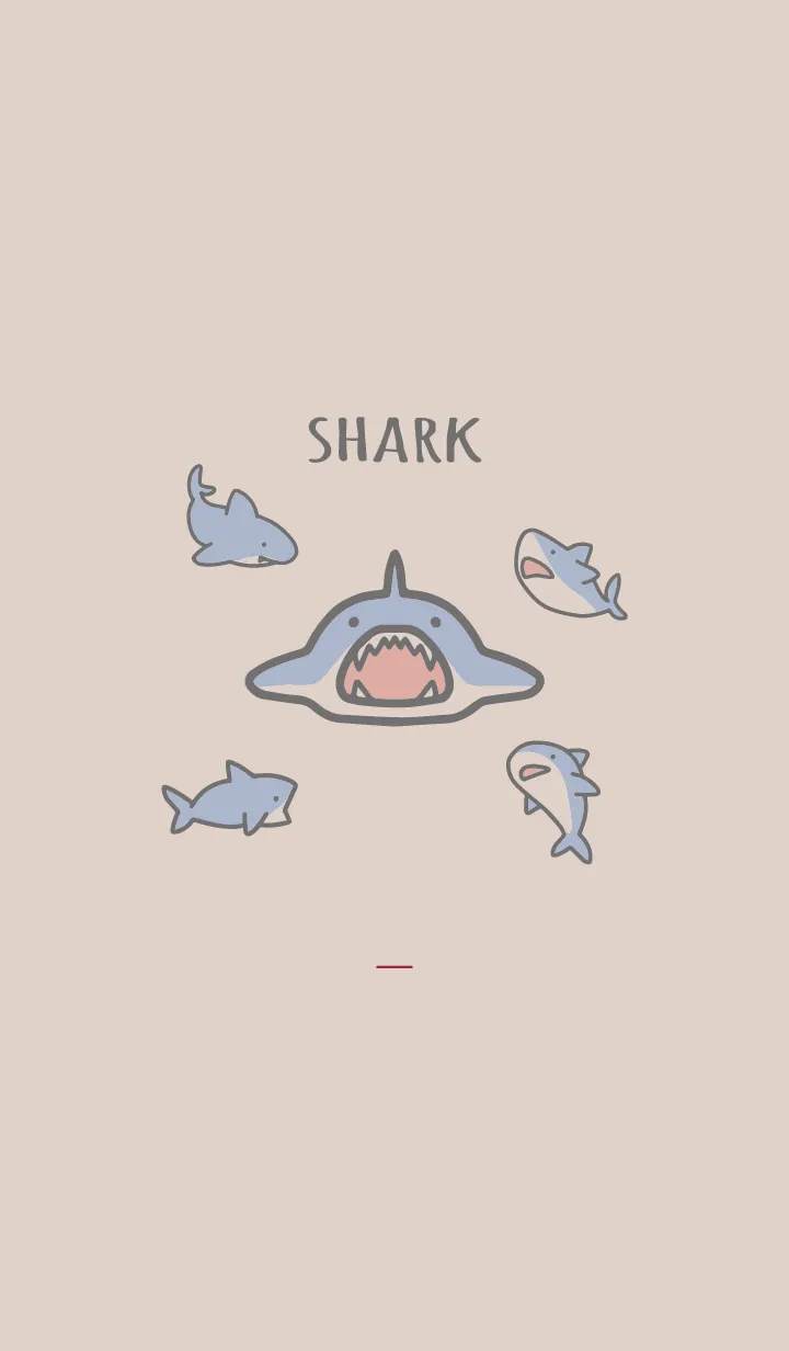 [LINE着せ替え] ブラウン : サメの着せ替えの画像1