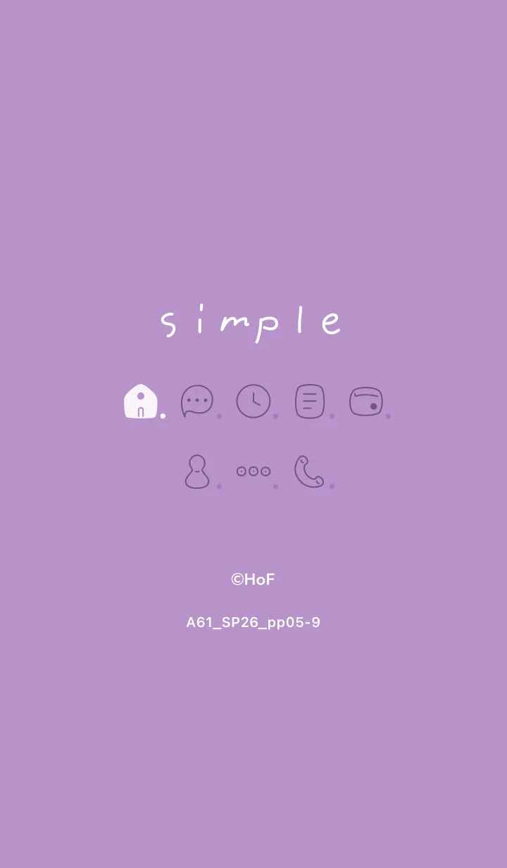 [LINE着せ替え] A61.26_パープル5-9の画像1