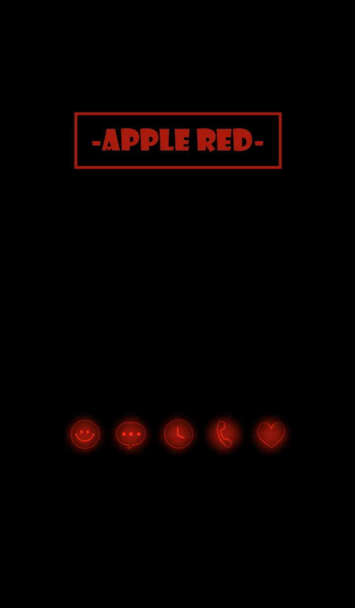 [LINE着せ替え] Apple Red Neon Theme Ver.9 (JP)の画像1