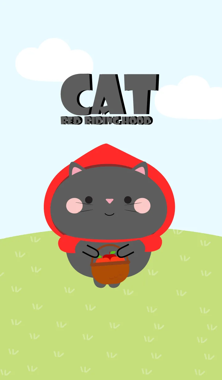 [LINE着せ替え] Black Cat Red Riding Hood Theme (JP)の画像1