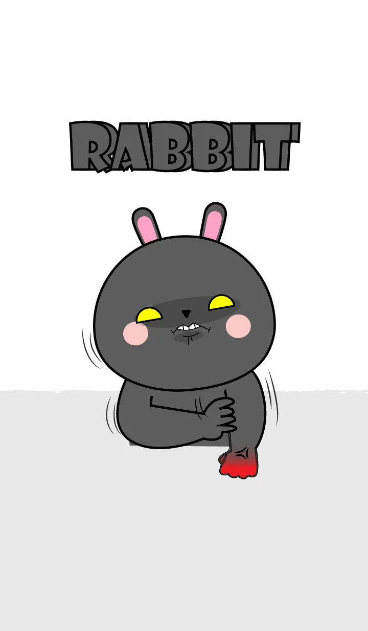 [LINE着せ替え] I'm Argry Black Rabbit Theme (JP)の画像1