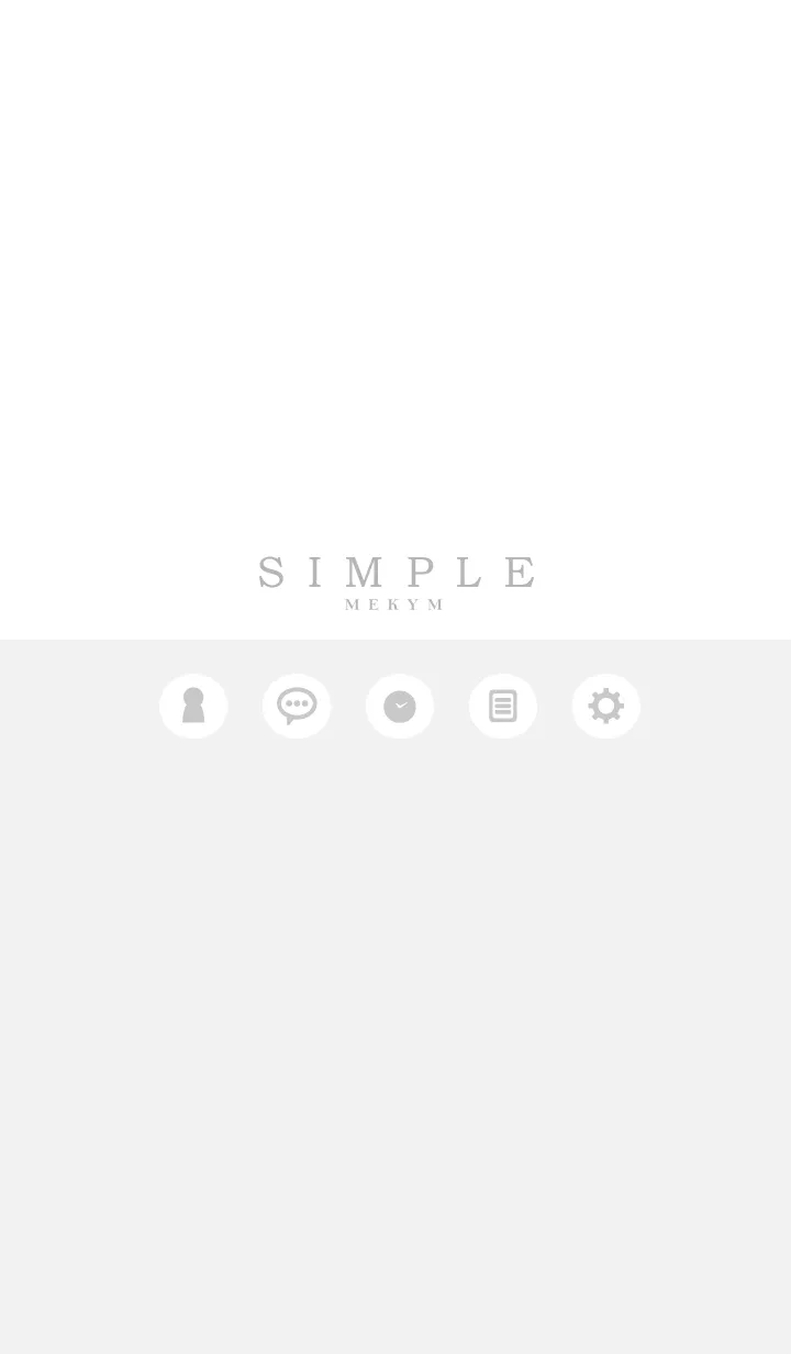 [LINE着せ替え] SIMPLE ICON WHITE-MEKYM 4の画像1