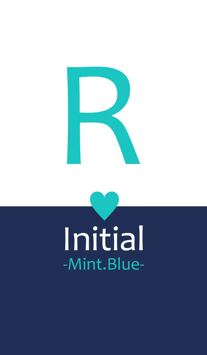 [LINE着せ替え] Initial 'R' -Navy&Mint.Blue-の画像1