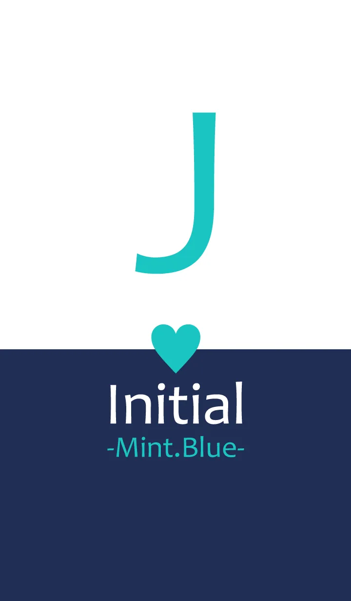 [LINE着せ替え] Initial 'J' -Navy&Mint.Blue-の画像1