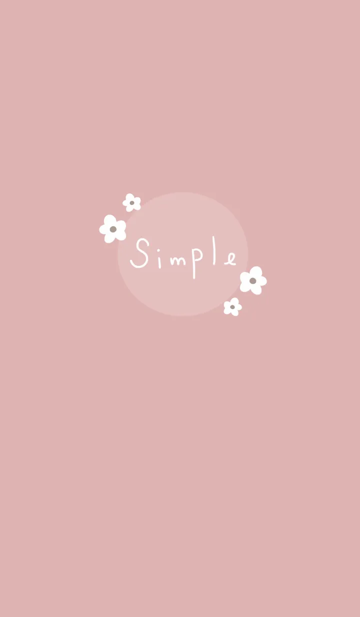 [LINE着せ替え] シンプルなお花模様・ピンクの画像1