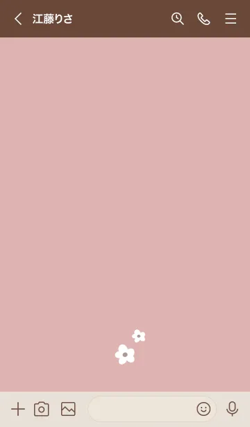 [LINE着せ替え] シンプルなお花模様・ピンクの画像3