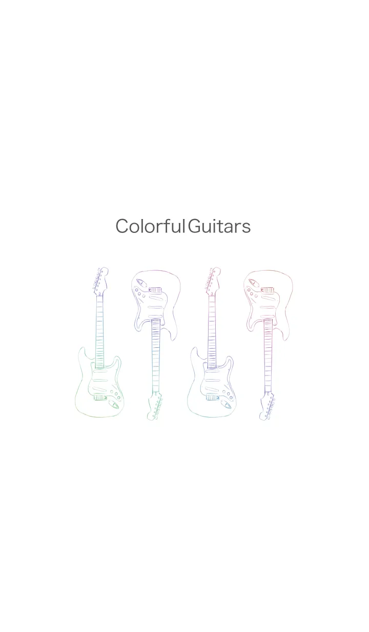 [LINE着せ替え] カラフルなシングルコイルのギターの画像1