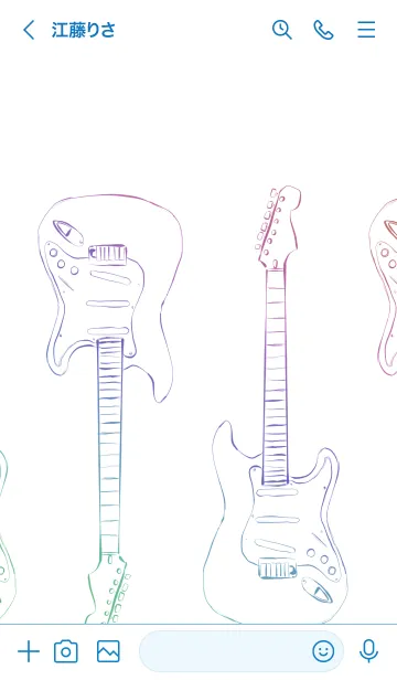 [LINE着せ替え] カラフルなシングルコイルのギターの画像3