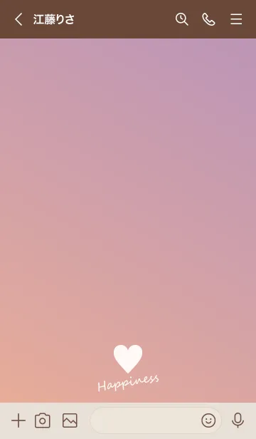 [LINE着せ替え] Small Heart *Orange+Purple*の画像3