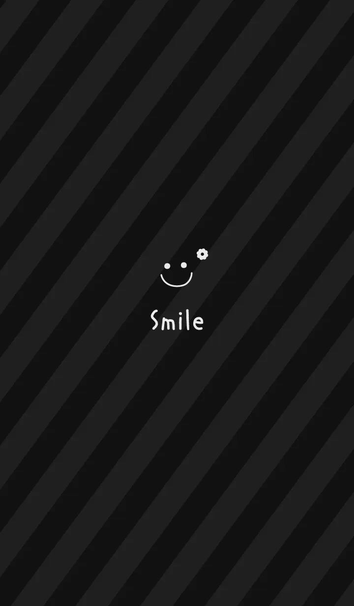 [LINE着せ替え] 大人可愛いスマイルお花＊ブラック2の画像1