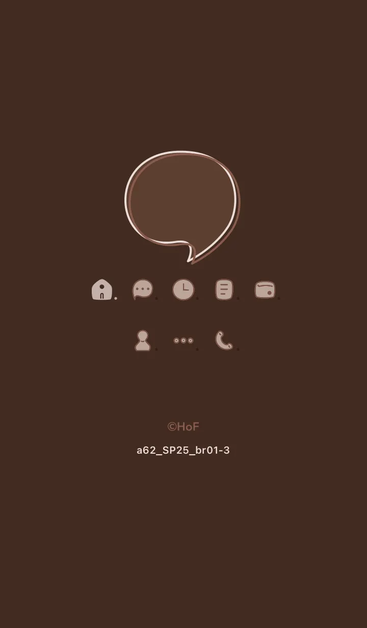 [LINE着せ替え] a62.25_ブラウン1-3の画像1