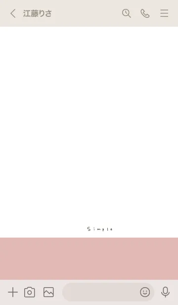 [LINE着せ替え] ピンクベージュとホワイト。の画像3