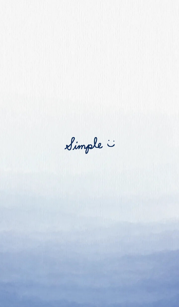 [LINE着せ替え] 水彩グラデーション青 スマイルの画像1