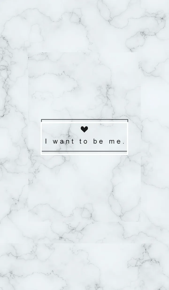 [LINE着せ替え] 「自分らしく」♥大理石・ブルーグレーの画像1