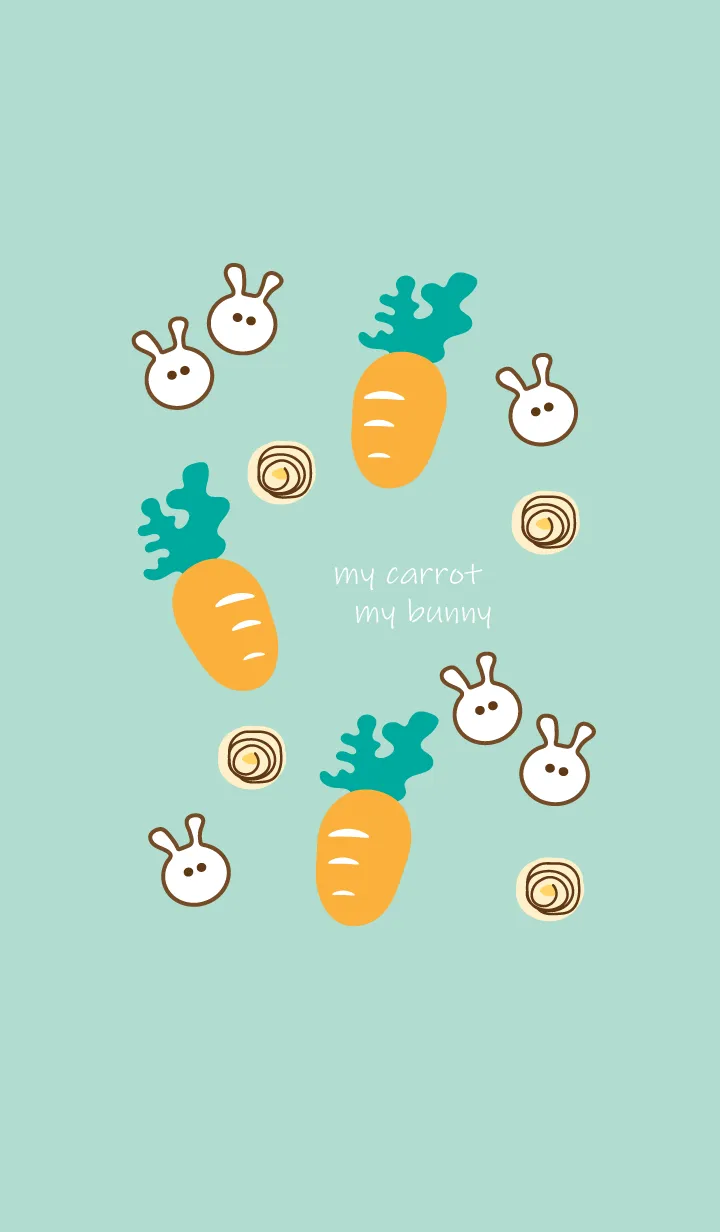 [LINE着せ替え] My carrot & My bunny 7の画像1