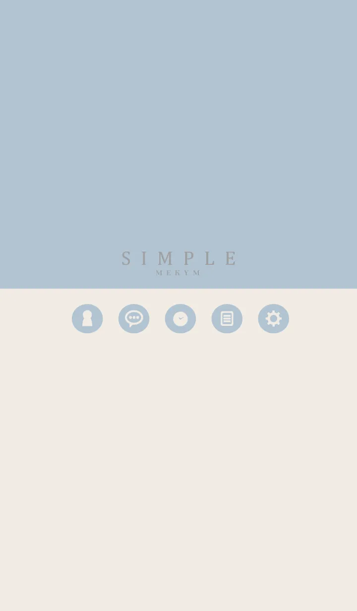 [LINE着せ替え] SIMPLE ICON BLUE-MEKYM 4の画像1