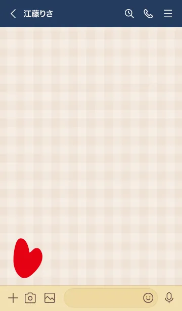 [LINE着せ替え] ハートギンガムチェック12の画像3