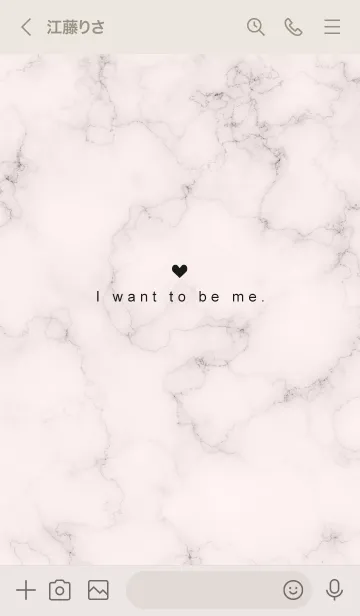[LINE着せ替え] 「自分らしく」♥大理石・ピンクの画像3