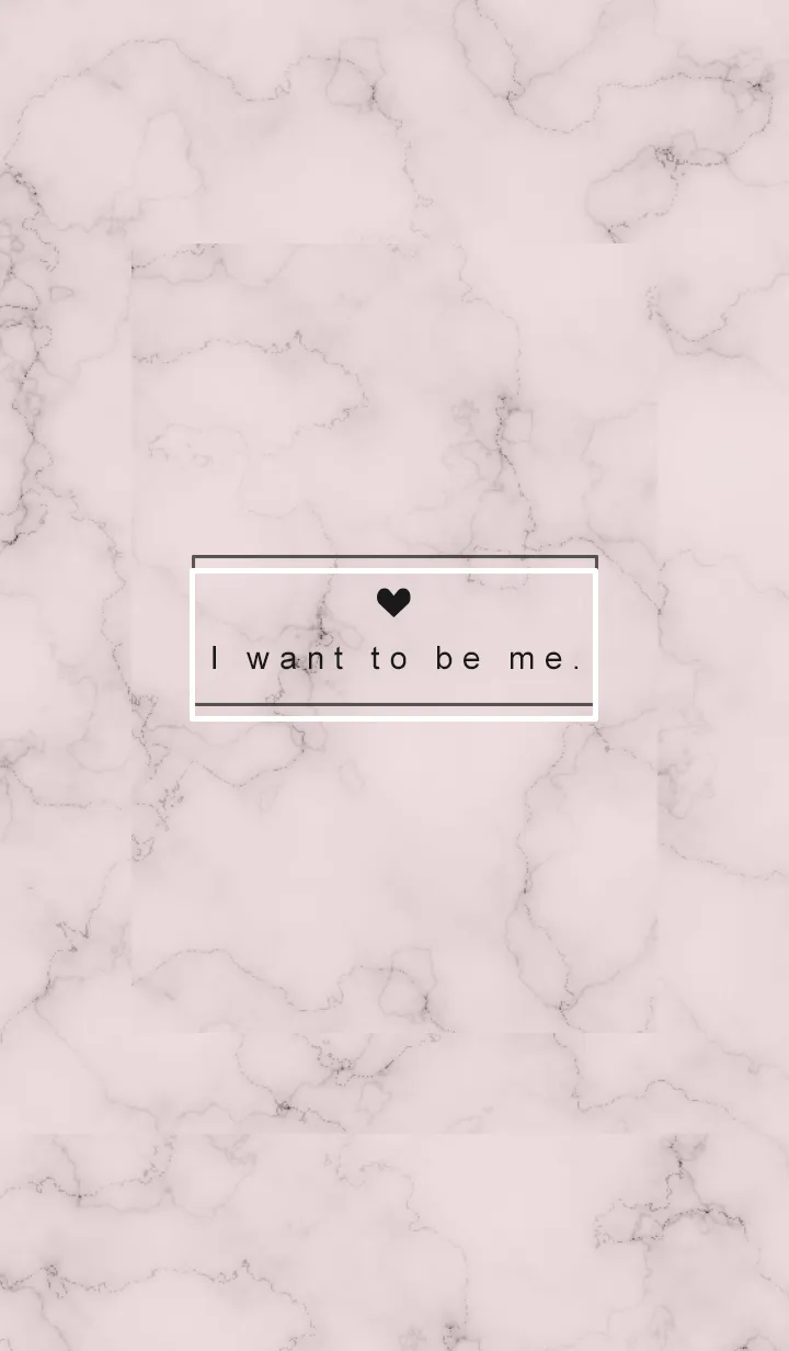 [LINE着せ替え] 「自分らしく」♥大理石・ピンクグレーの画像1