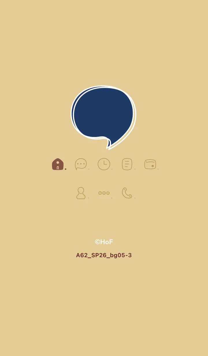 [LINE着せ替え] A62.26_ベージュ5-3の画像1