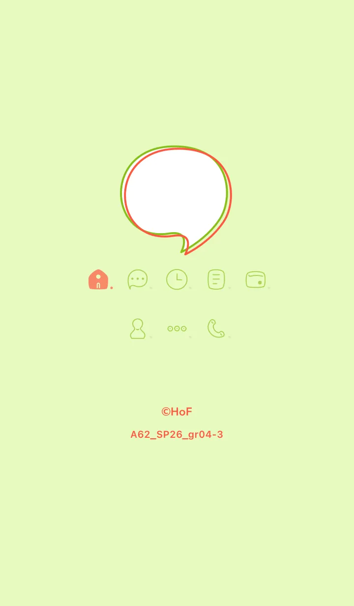 [LINE着せ替え] A62.26_グリーン4-3の画像1