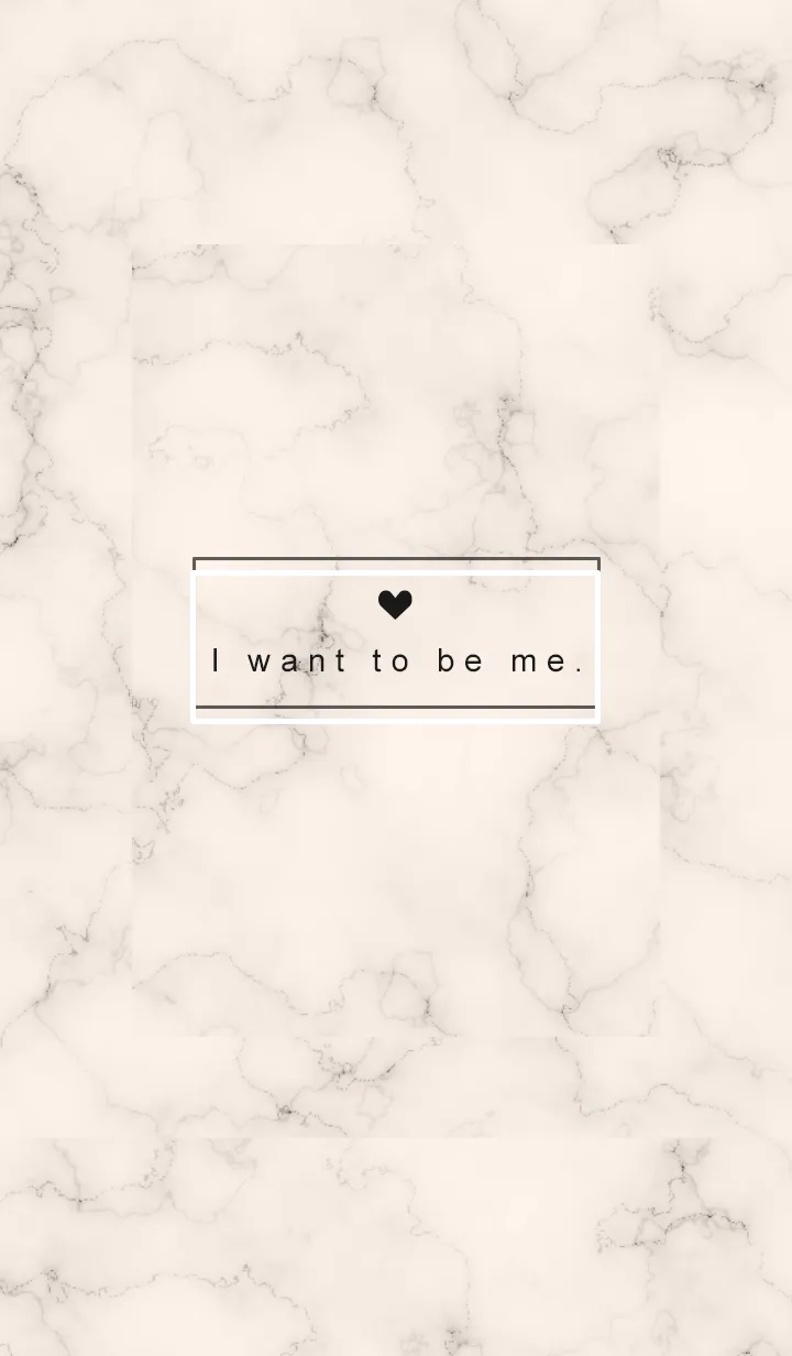 [LINE着せ替え] 「自分らしく」♥大理石・ベージュの画像1