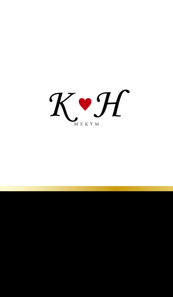 Love Initial K&H イニシャル 5のLINE着せ替え