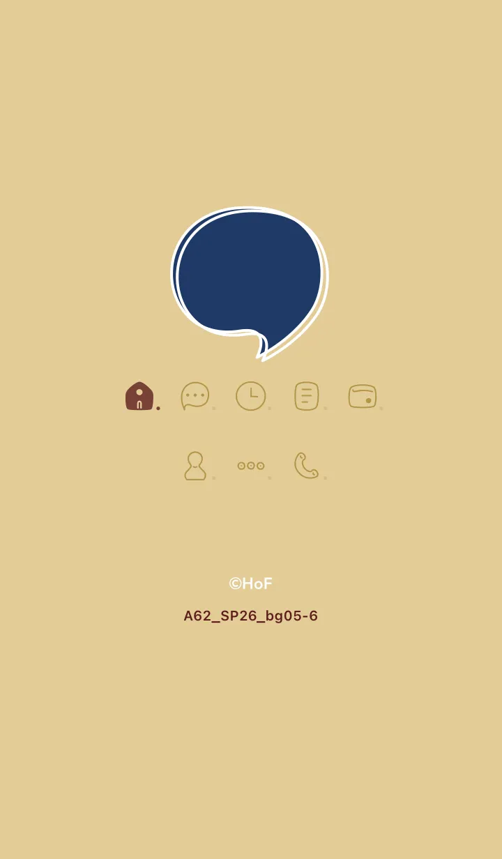 [LINE着せ替え] A62.26_ベージュ5-6の画像1