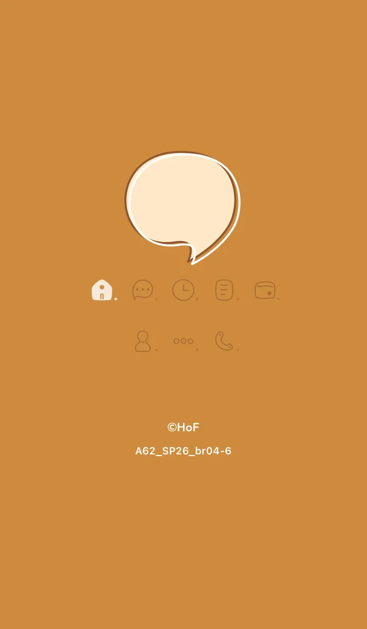 [LINE着せ替え] A62.26_ブラウン4-6の画像1