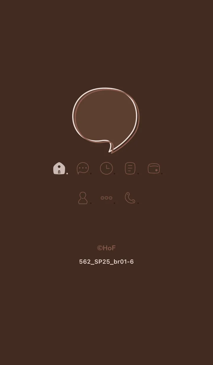 [LINE着せ替え] 562.25_ブラウン1-6の画像1