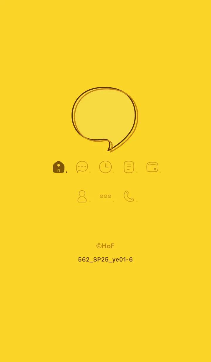 [LINE着せ替え] 562.25_イエロー1-6の画像1