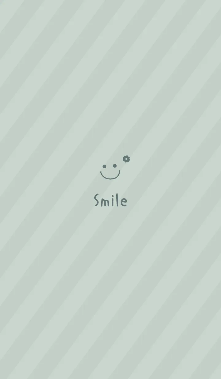 [LINE着せ替え] 大人可愛いスマイルお花＊くすみグリーン2の画像1