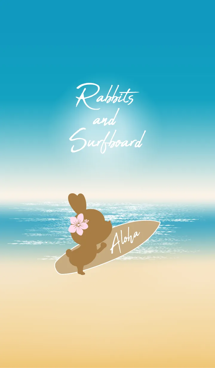 [LINE着せ替え] Rabbits and Surfboard 14の画像1