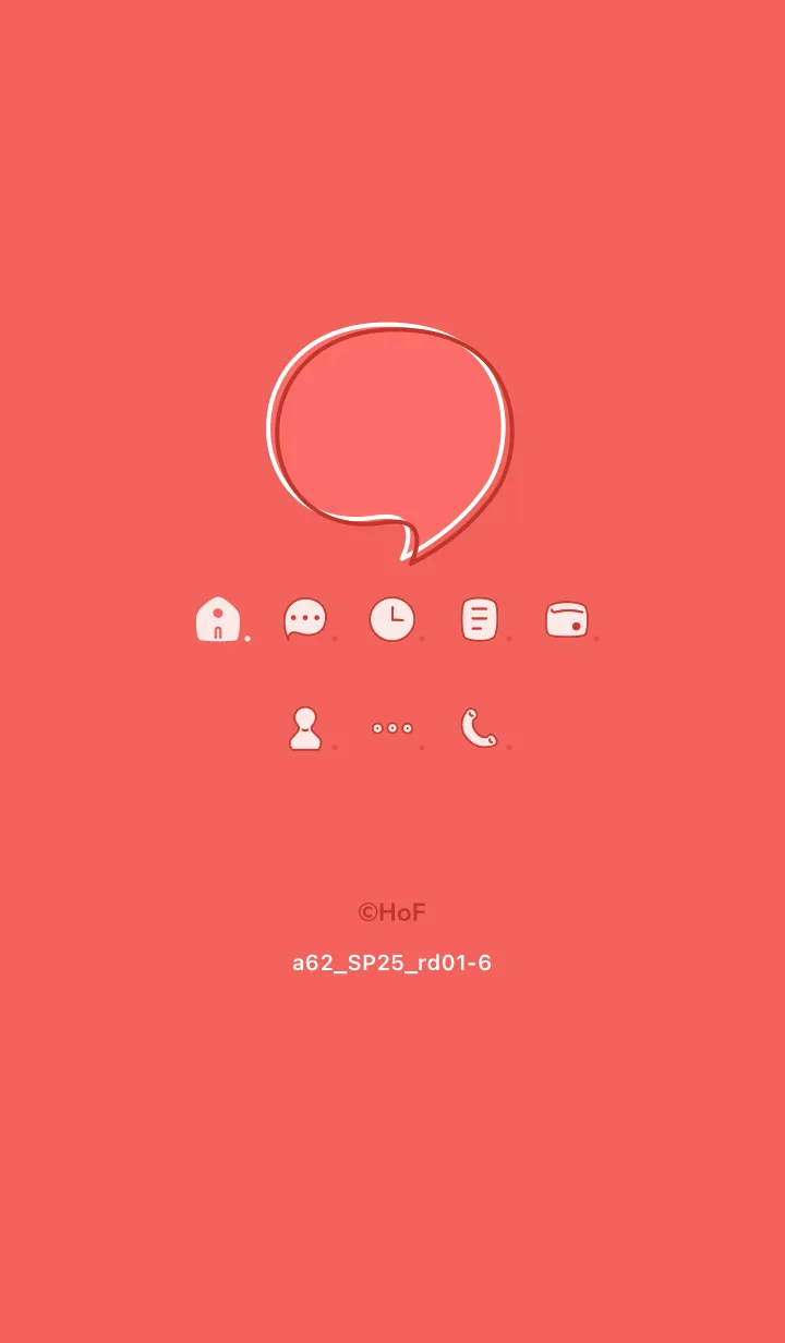 [LINE着せ替え] a62.25_レッド1-6の画像1