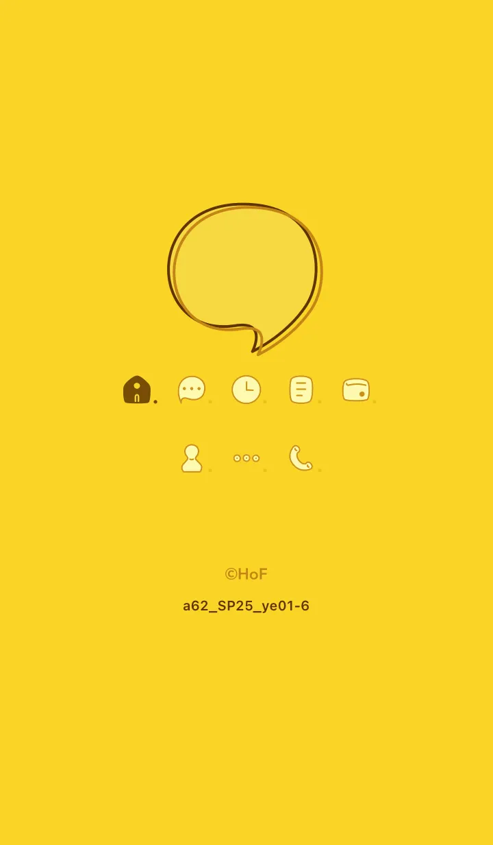 [LINE着せ替え] a62.25_イエロー1-6の画像1