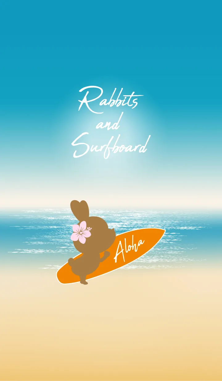 [LINE着せ替え] Rabbits and Surfboard 15の画像1