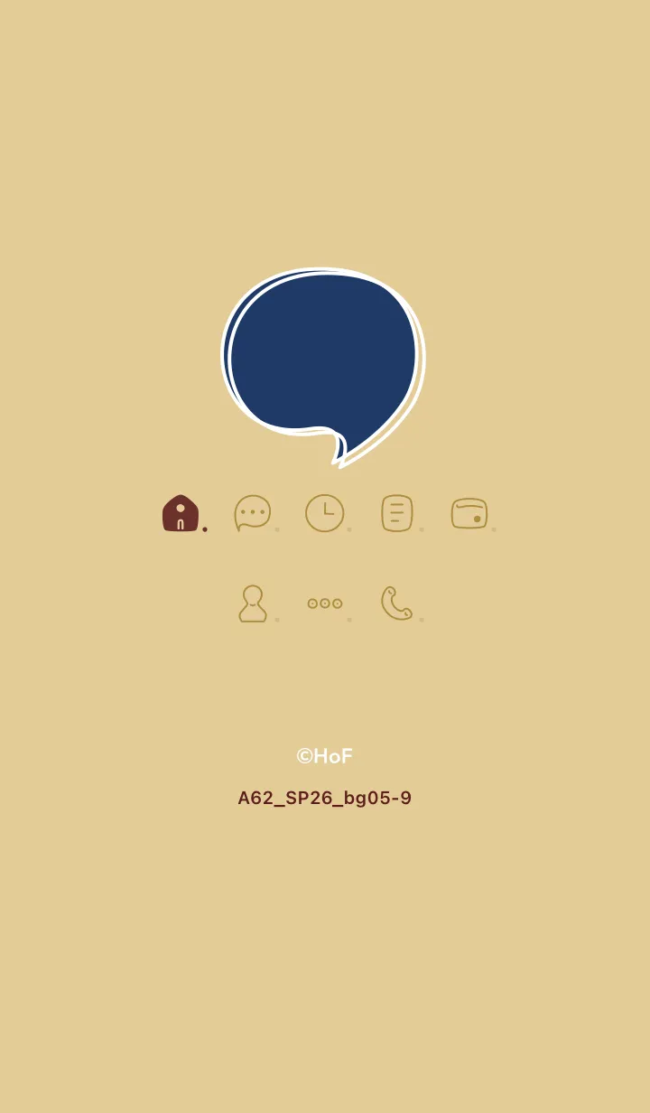 [LINE着せ替え] A62.26_ベージュ5-9の画像1