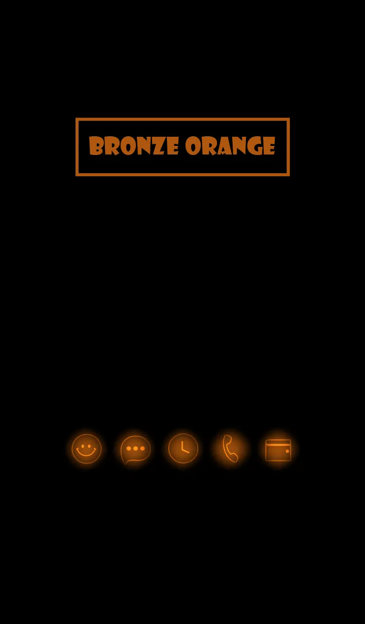 [LINE着せ替え] Bronze Orange Neon Theme Ver.9 (JP)の画像1