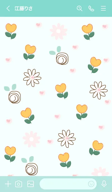 [LINE着せ替え] Mini yellow flowers 11の画像3