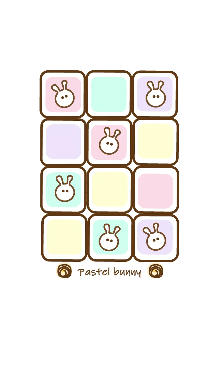 [LINE着せ替え] mini pastel bunny 4の画像1