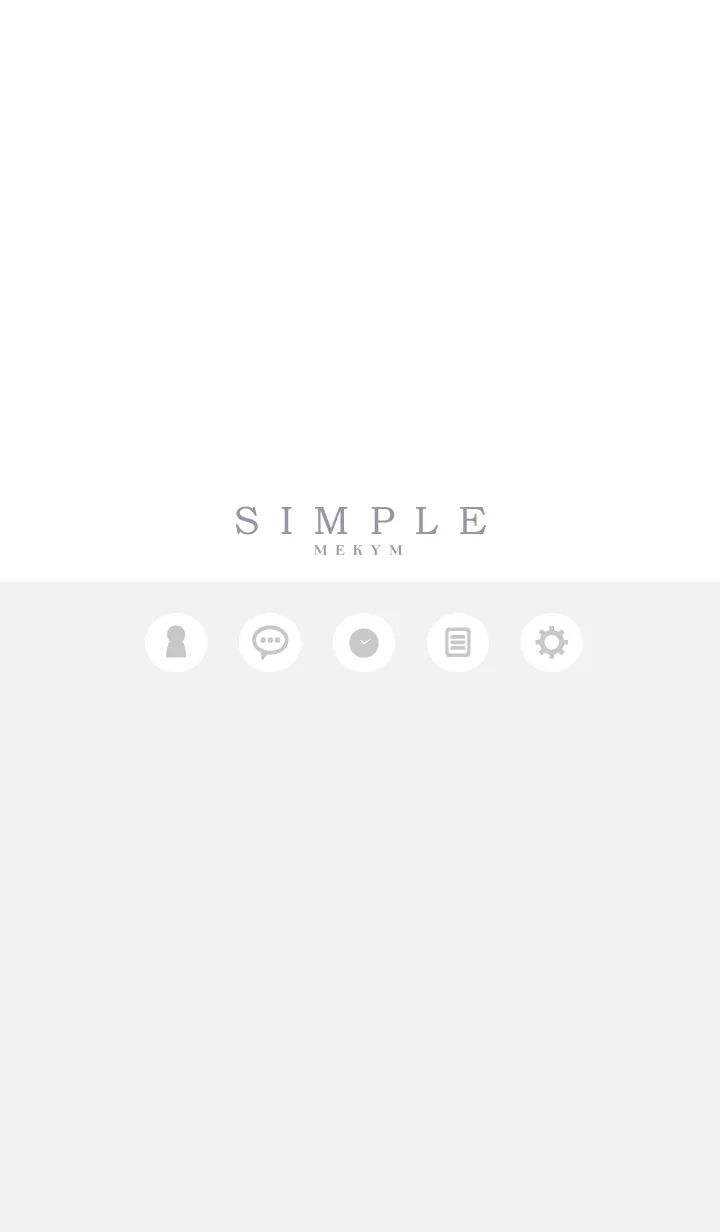 [LINE着せ替え] SIMPLE ICON WHITE-MEKYM 5の画像1