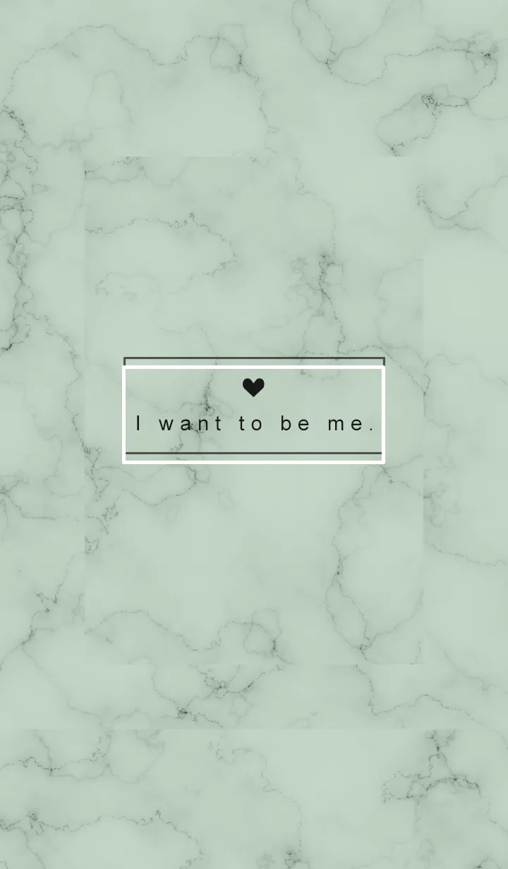 [LINE着せ替え] 「自分らしく」♥大理石・グリーン3の画像1